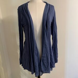 Blue ‘cut loose’ Cardigan